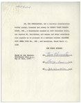 Three Stooges Signed Agreement With Atlantic City Steel Pier Co., Dated June 1959 -- Signed by Moe Howard, Larry Fine & Joe DeRita -- Single Page Measures 8.5'' x 11'' -- Very Good Condition